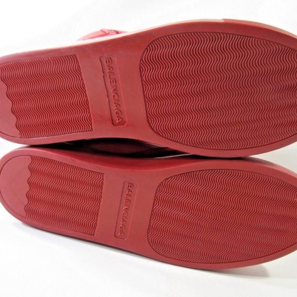 Balenciaga Size 9 Red Pleated Trainers Mens L3D26